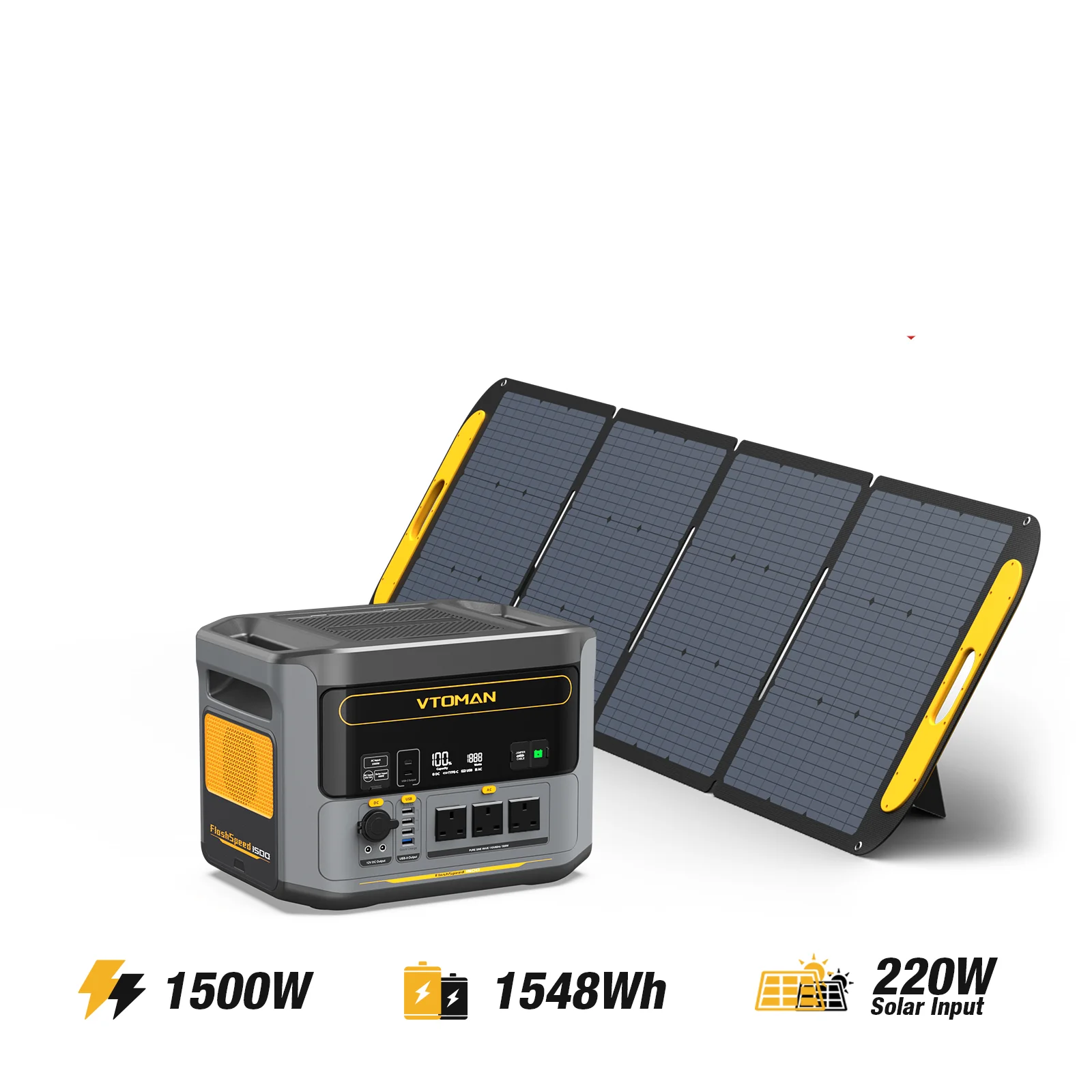 VTOMAN FlashSpeed 1500 Portable Power Station - Image 7
