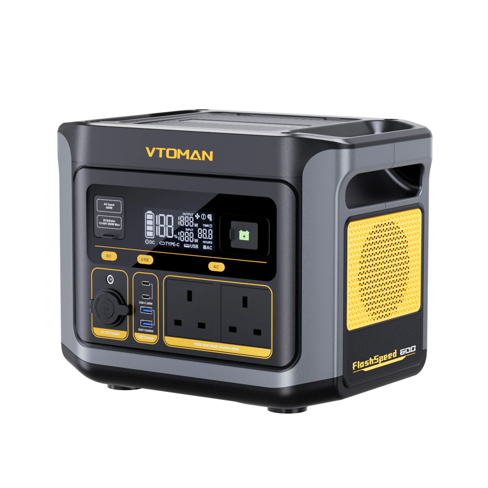 VTOMAN FlashSpeed 600+Extra Battery+400W Solar Panel - Image 4