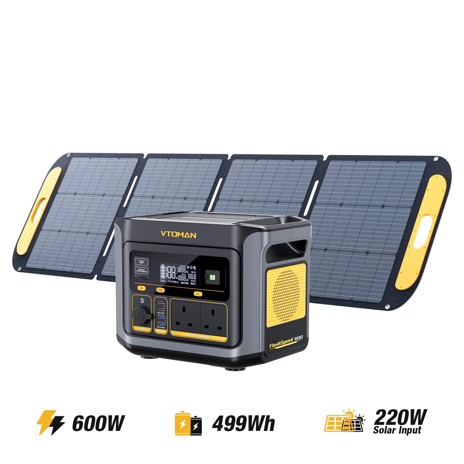 VTOMAN FlashSpeed 600 Portable Power Station - Image 12