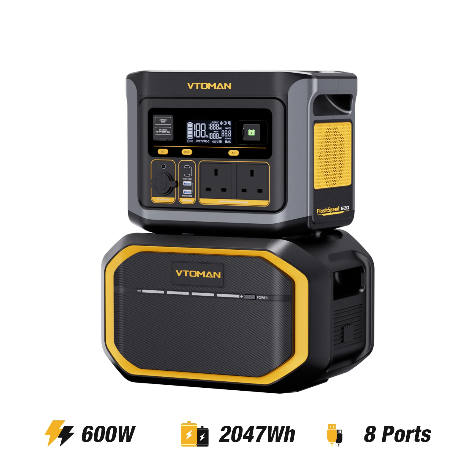 VTOMAN FlashSpeed 600 Portable Power Station - Image 9